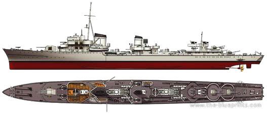 Корабль DKM Z-25 [Destroyer] (1944) - чертежи, габариты, рисунки